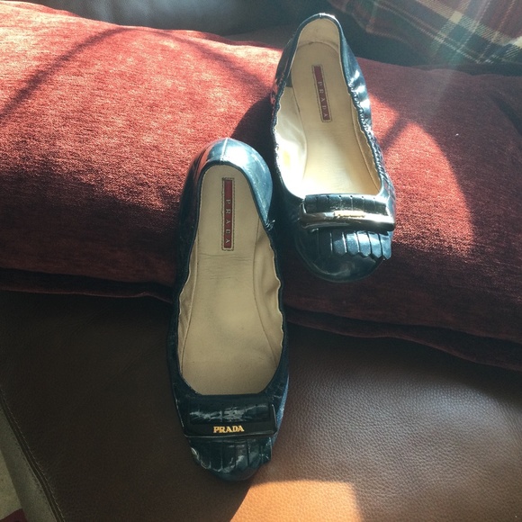Prada Patent Leather Ballet Flats - Picture 1 of 3